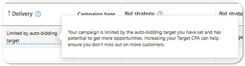 New actionable diagnoses and one-click recommendations for automated bidding strategies.