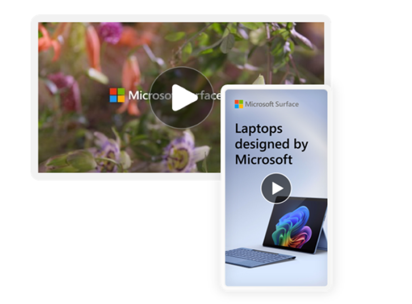 Images of advertisements for Microsoft Surface